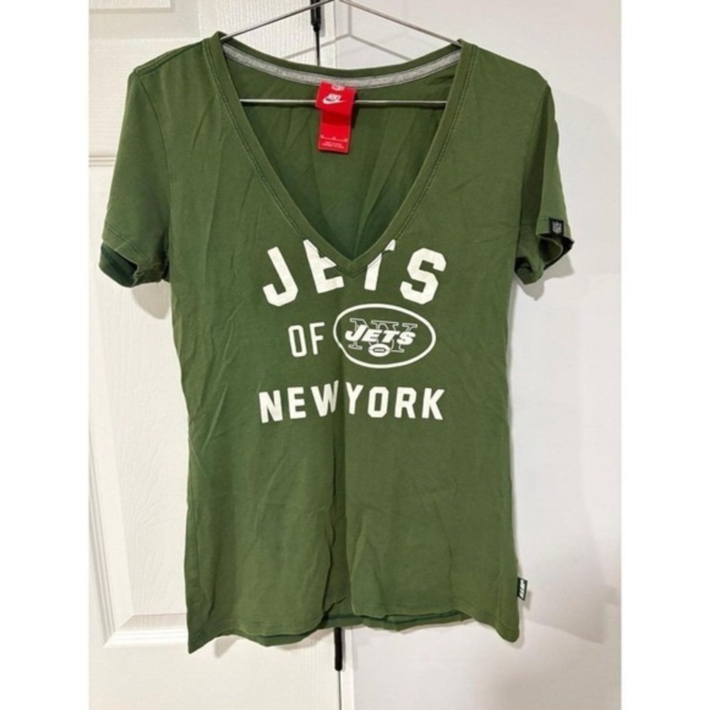 Nike New York Jets T-Shirt Women Medium Green NFL Football Gameday Sport Fan